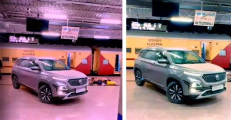 Man drives MG Motor India Hector SUV onto Agra railway platform ...