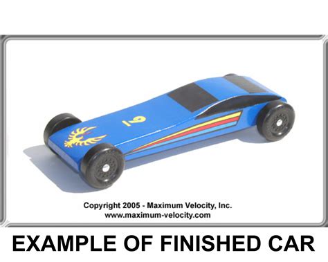Pre-cut Sports Car Kit Pinewood Derby - Includes Body, Weight ...
