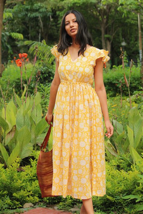 Daffodil Midi Dress - Mogra Designs