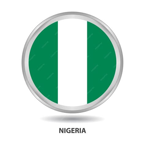 Premium Vector | Nigeria round flag design is used as badge, button, icon, wall painting