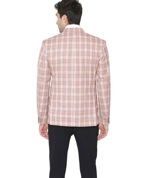 Buy Brown WINTAGE Checked Single-Breasted Blazer with Peaked Lapel | AJIO
