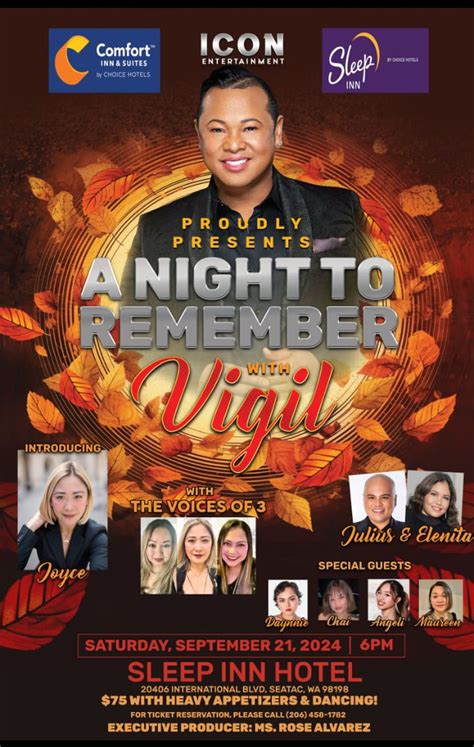 A NIGHT TO REMEMBER CONCERT, Sleep Inn Sea Tac Airport (SeaTac, WA ...