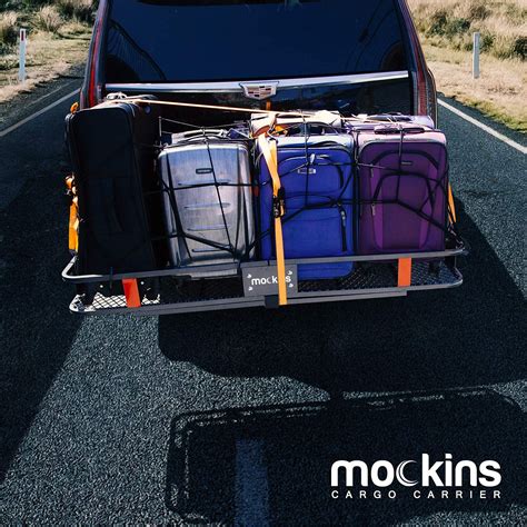 Buy Mockins 60"x20"x6" Folding Cargo Carrier Hitch Mount |500 lb ...