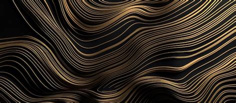 A black background with a colorful swirly and wavy patterns | Premium Photo