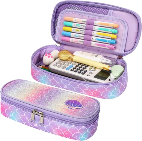 Amazon.com: BrainyBees Pencil Case for Girls - Cute Zipper Pencil Pouch ...
