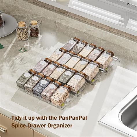 HASTHIP 2Pcs Countertop Seasoning Jar Racks with 4 - Tier Stepped ...
