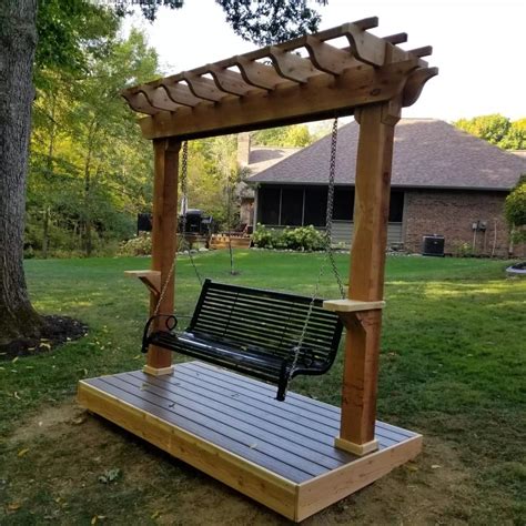 Porch swing - swing bench- bench swing - Outdoor bench swing - bench ...