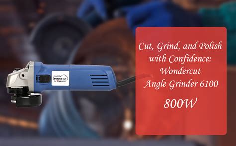 WONDERCUT WC-AG-6-100 Angle Grinder, 750W, 4 Inch (100mm), 11000 RPM, 3 ...