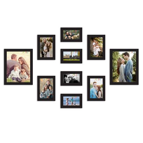 Set Of 10 Individual Wall Photo Frame, For Home Decor Size 5x7, 6x8, 8 ...