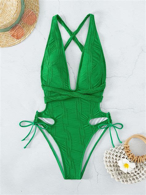 Plunge One Piece Swimsuit