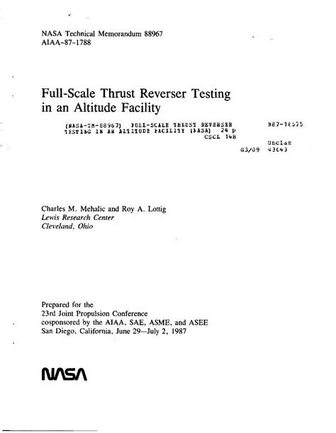 Image result for How to Test a Thrust Reverser