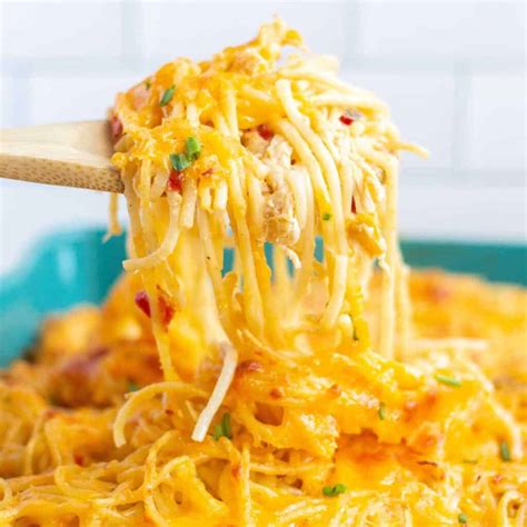 Easy Rotel Chicken Spaghetti with Velveeta