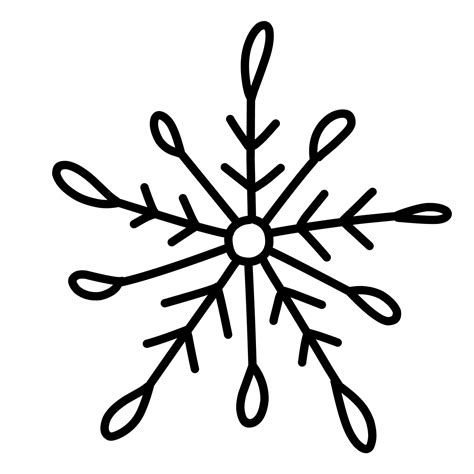 Snowflake Clipart Black And White