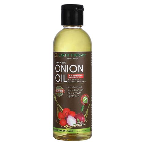 Buy EARTH THERAPY Organic Onion Hair Oil with 14 essential oils for Men ...