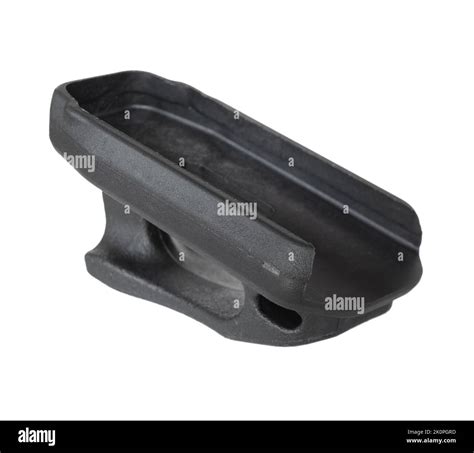 Extended floor plate for an assault rifle magazine isolated on white ...