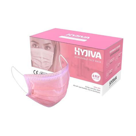 Disposable 4-ply Face Mask - Pink – Hyjiva