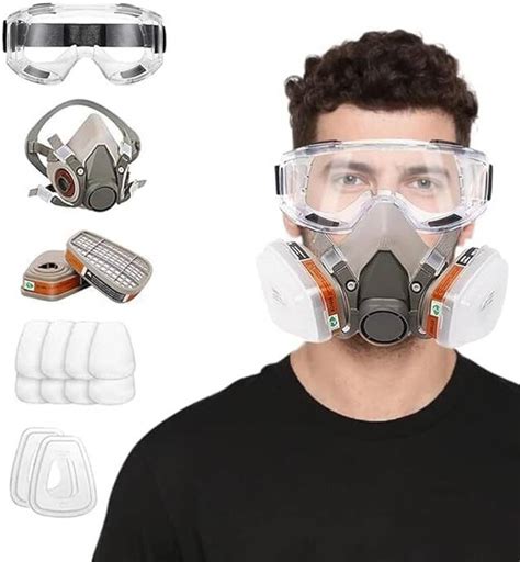 jaswanthstore Gas Mask Set Respirator with Filters and Goggle Activated ...