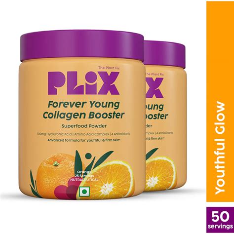 Buy Plix Forever Young Collagen Collagen Booster Supplement Powder ...
