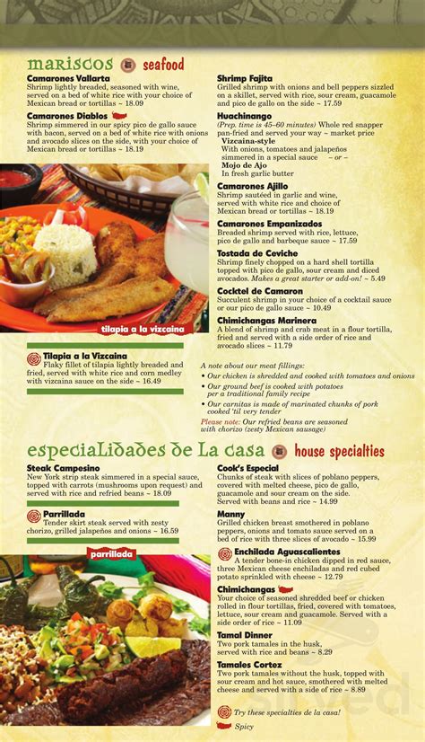 El Cortez Mexican Restaurant C.C Hills menu in Country Club Hills ...