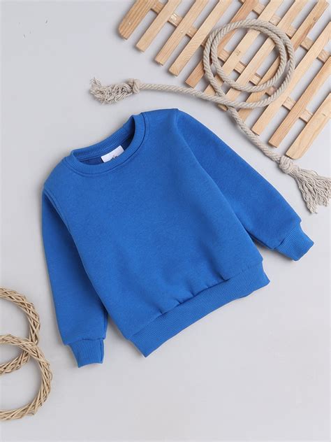 Blue Sweatshirt with Warm Fleece – Knitting Doodles | Best Kids Wear ...