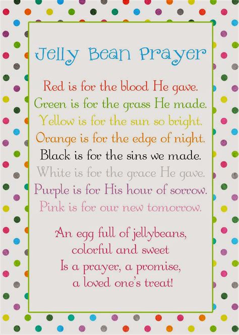 Free Printable Jelly Bean Prayer