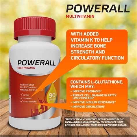 Buy POWERALL Adult Multivitamin for Men and Women, Immunity Support ...