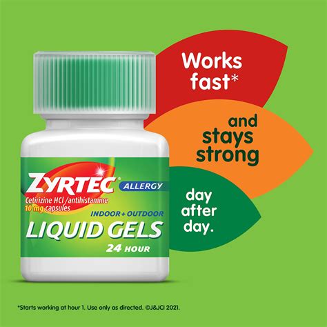Mua Zyrtec 24 Hour Allergy Relief Liquid Gels, Antihistamine Capsules with Cetirizine ...