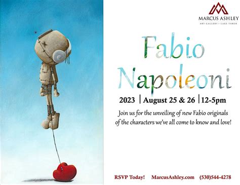 Meet the Artist - Fabio Napoleoni - August 25th & 26th, Marcus Ashley ...
