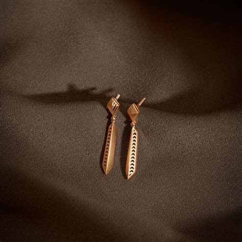 Sleek Geometric Gold Drop Earrings