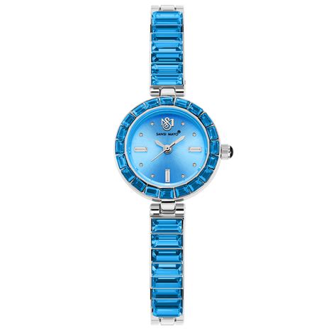 sansi-mayo-infinity-sky blue-dial-silver-watch – SansiMayo