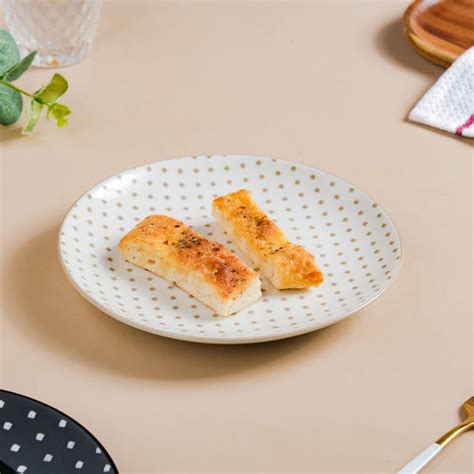 Retro White Ceramic Snack Plate 7.5 Inch Set Of 2 Online - Premium ...