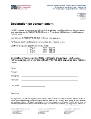 Remplissable En Ligne vsei D claration de consentement concours (PDF ...