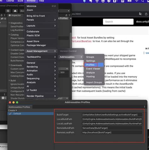 Unity Addressables Tutorial 的图像结果