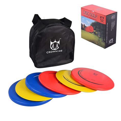 CROWN ME Disc Golf Set with 6 Discs and Starter Disc Golf Bag – DX ...