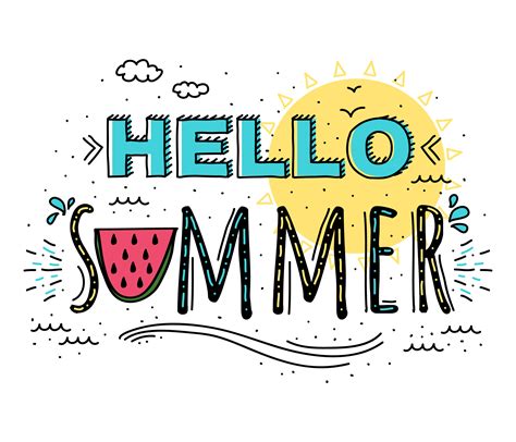 Hello Summer Typography Vector 227930 Vector Art at Vecteezy