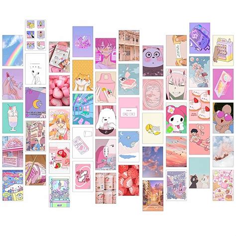 Paper9store Pack of 50 Aesthetic Wall Collage Kit - 4?6 Inches Self ...