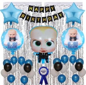 Blue Rocks Boss Baby Birthday Decorations Kit Combo for Baby Kids Boy ...