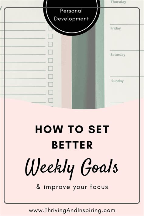 Image result for Weekly Goals Examples