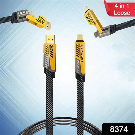 4 In 1 Fast Charging Cable (1 Pc Loose) – Oblivion