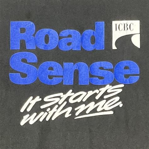 90s ICBC ROAD SENCE company tee