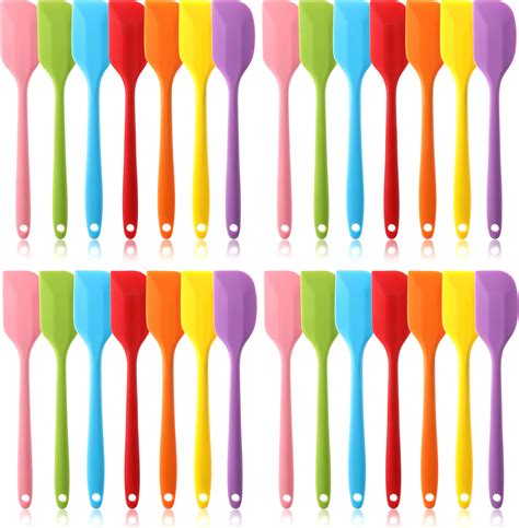 Amazon.com: 28 Pcs Mini Silicone Spatulas Bulk 8.3 Inch Small Rubber ...