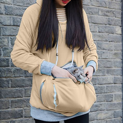 Cat Holding Hoodies,Pet Pouch Sweatshirt,Kangaroo Pouch Hoodie for ...
