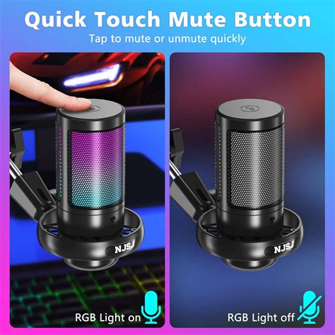 NJSJ USB Gaming Microphone for PC, Condenser Mic India | Ubuy