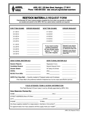 Fillable Online written exams order request written exams order request ...