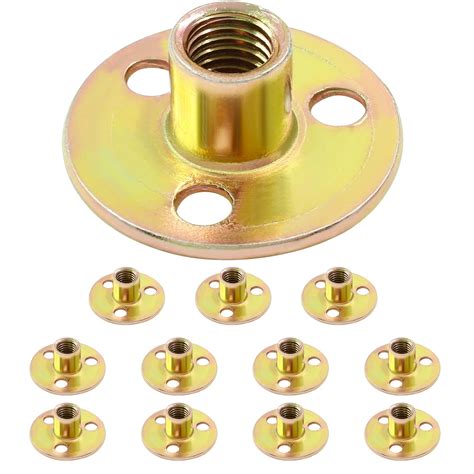 LifCratms T-Nuts 12pcs 3/8" 16 Carbon Steel Round Base T Nuts Screw in ...