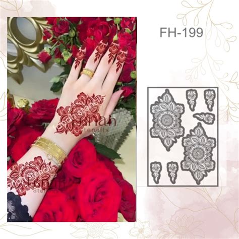 Fanah henna stencil Fh-199 – Fanahstencils