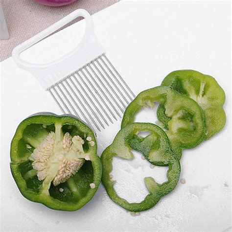 Buy Onion Slicer Holder Stainless Steel Cutter Slicer Gadget Odor ...