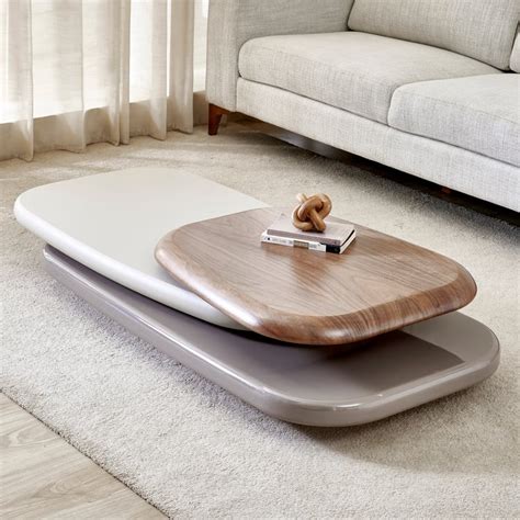 Buy Plaza Swivel Coffee Table - Walnut from Home Centre at just INR 58332.0