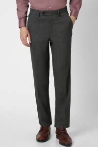 VAN HEUSEN Regular Fit Men Black Trousers - Buy VAN HEUSEN Regular Fit ...