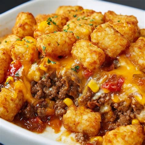 Easy Cowboy Casserole Recipe with Tater Tots | Clare Greco - Recipes by ...